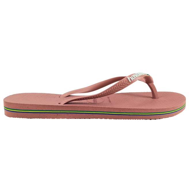 Chinelo Havaianas Slim Brasil Preto Feminino Rosa 1