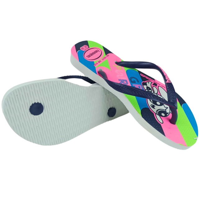 Chinelo Havaianas Kids Slim PowerPuff Branco Menina Branco 3
