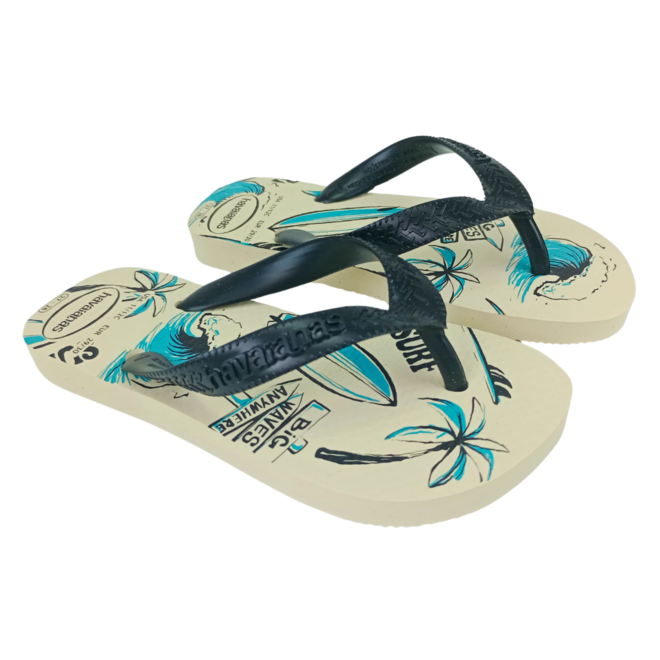 Chinelo Havaianas Kids Athletic Buttercream Menino Preto 2
