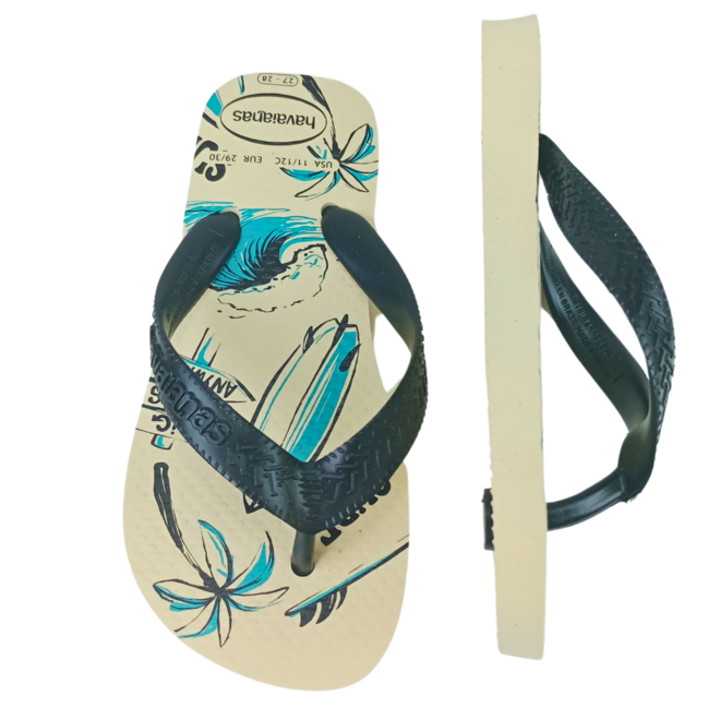 Chinelo Havaianas Kids Athletic Buttercream Menino Preto 3