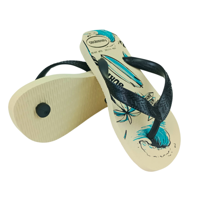 Chinelo Havaianas Kids Athletic Buttercream Menino Preto 4