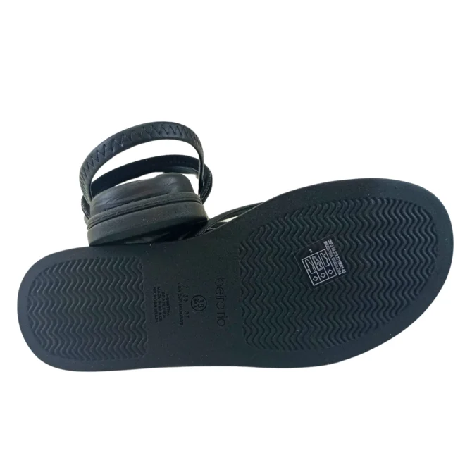 Sandália Papete Beira Rio Pele Strech Preto Feminina Preto 4