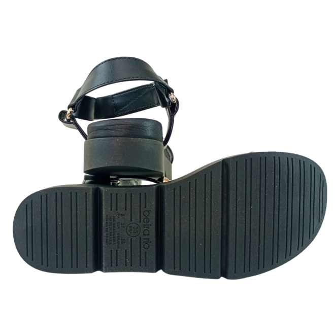 Sandália Beira Rio Napa Turim Preto Feminina Preto 4