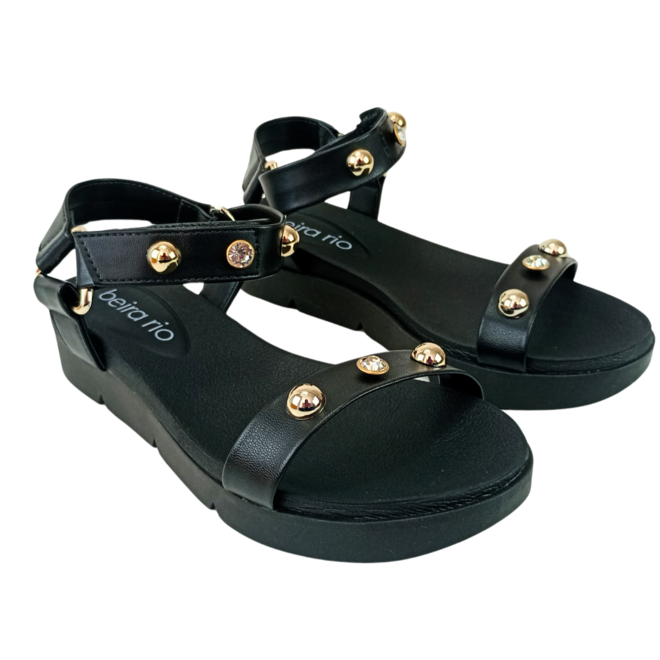 Sandália Beira Rio Napa Turim Preto Feminina Preto 2
