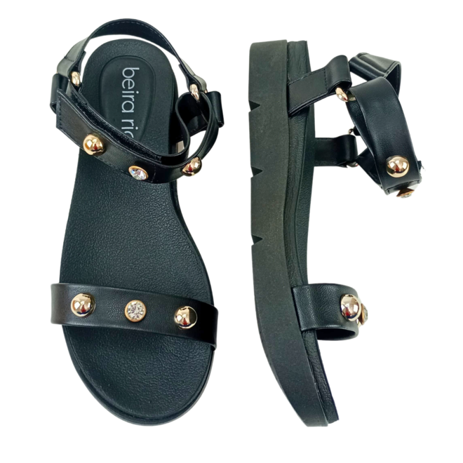 Sandália Beira Rio Napa Turim Preto Feminina Preto 3