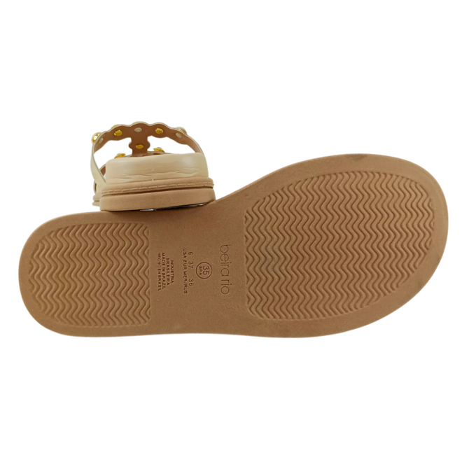 Chinelo Papete Beira Rio Metalizado Premium Dourado Feminino Dourado 4
