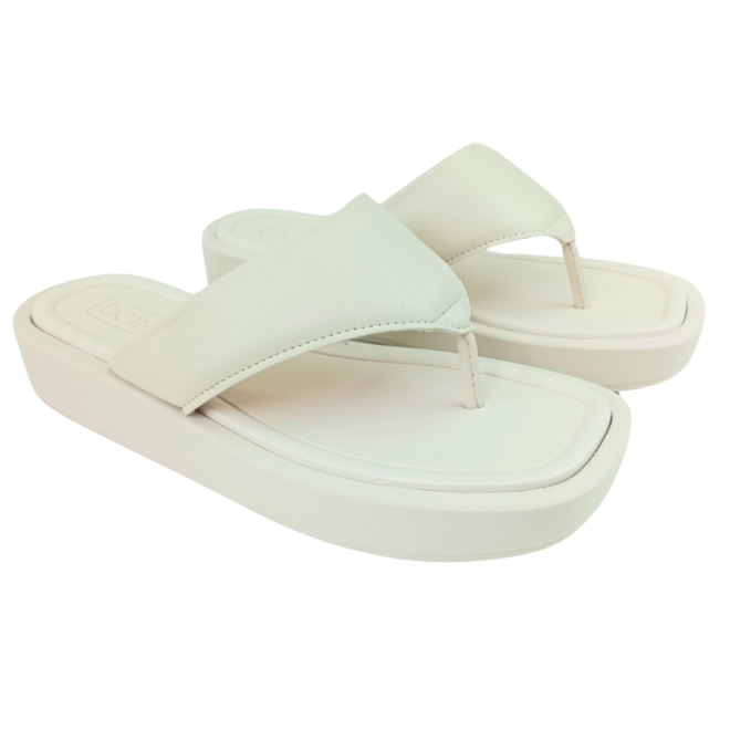 Tamanco Beira Rio Napa Pele Strech Branco Off Feminino Branco 2