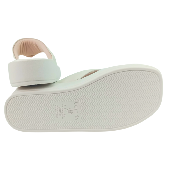 Tamanco Beira Rio Napa Pele Strech Branco Off Feminino Branco 4