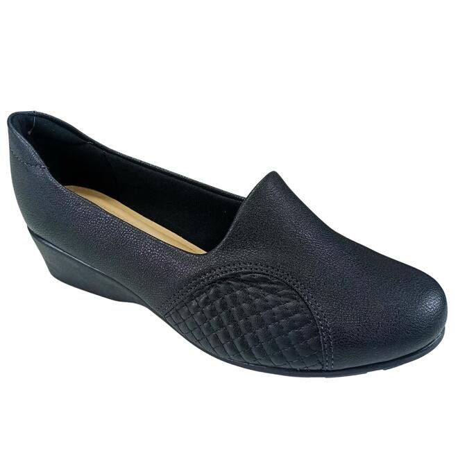 Sapato Modare Anabela Napa Floather Preto Feminino Preto 2