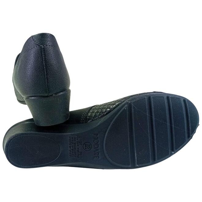 Sapato Modare Anabela Napa Floather Preto Feminino Preto 4