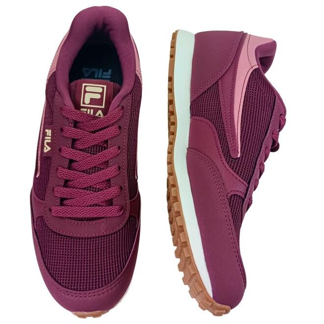 Tênis Fila Renno Classic Borgonha/Rosa/Bege Feminino Borgonha 4