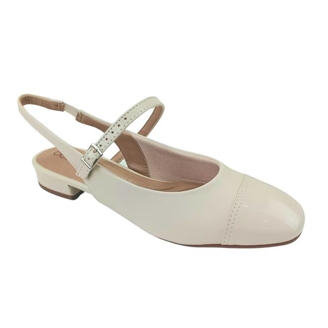Sapato Beira Rio Napa Turim/Verniz Creme Feminino Creme 2