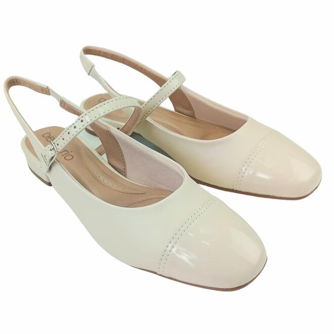 Sapato Beira Rio Napa Turim/Verniz Creme Feminino Creme 3