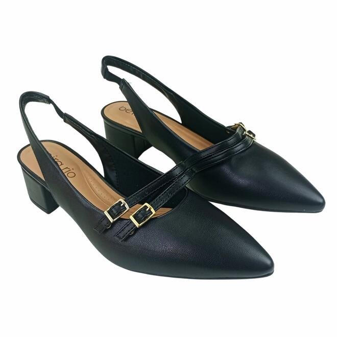 Sapato Beira Rio Salto Grosso Napa Turim Preto Feminino Preto 3
