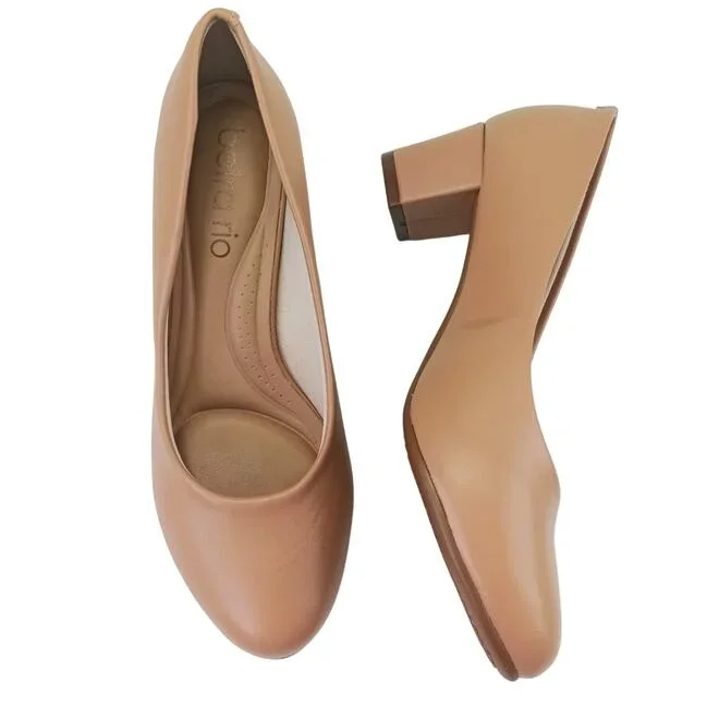 Sapato Beira Rio Scarpin Napa Turim Nude Feminino Nude 5