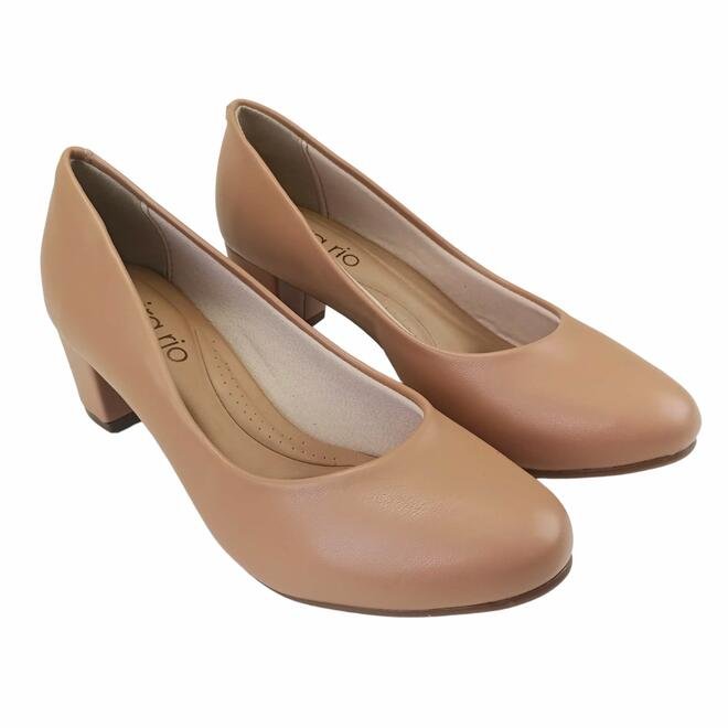 Sapato Beira Rio Scarpin Napa Turim Nude Feminino Nude