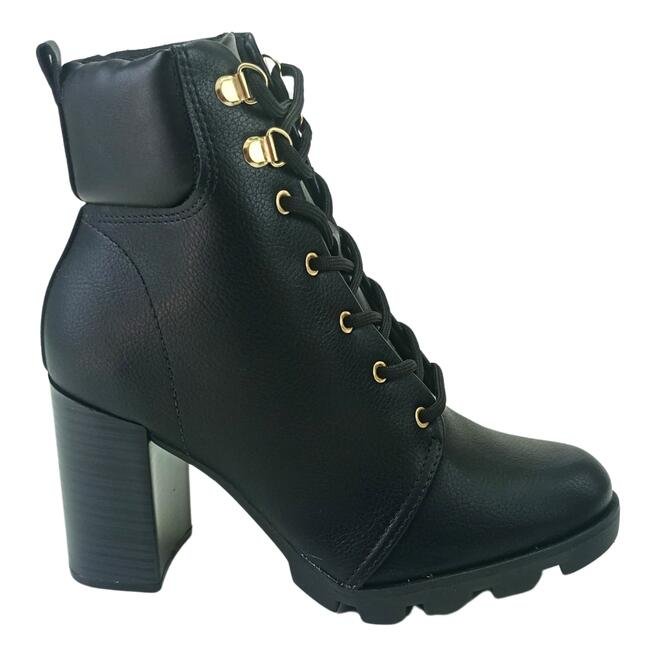 Bota Beira Rio Coturno Napa Floather Preto Feminina Preto