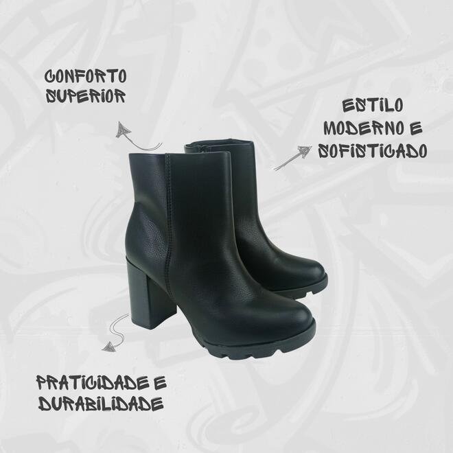 Bota Beira Rio Napa Floather Zurique Preto Feminina Preto 6