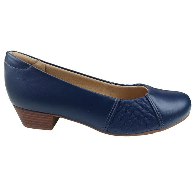 Sapato Modare Joanete Napa Sense Marinho Feminino Azul Marinho 1
