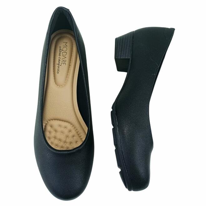 Sapato Modare Napa Floather Nature Preto Feminino Preto 3