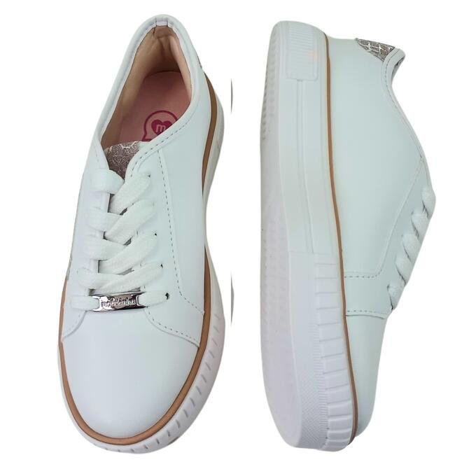 Tênis Casual Molekinha Branco/Light Ouro Rosado Menina Branco 4