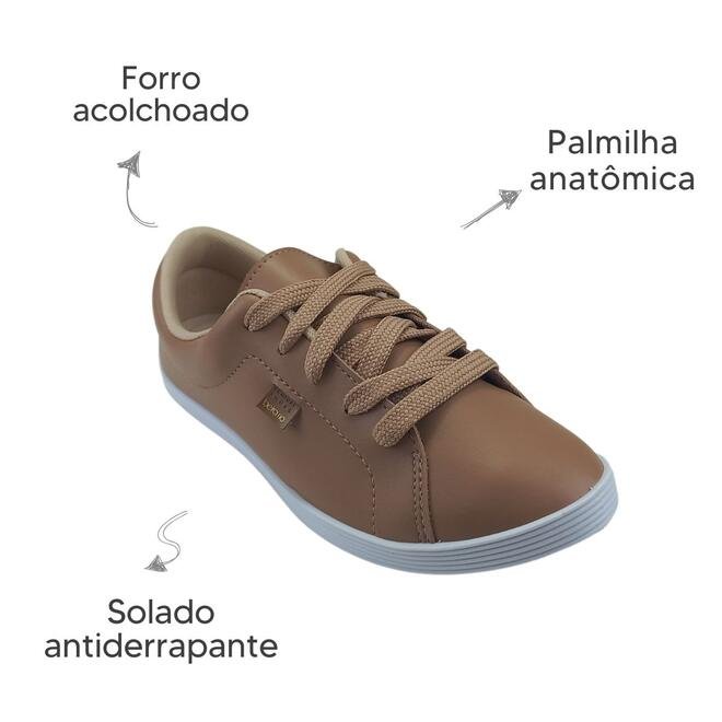 Tênis Beira Rio Casual Napa Sardenha Nude Feminino Nude 6