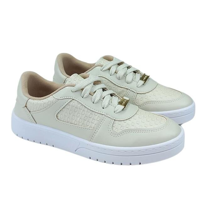 Tênis Moleca Casual Napa Tresse Branco Off Feminino Branco Off 3