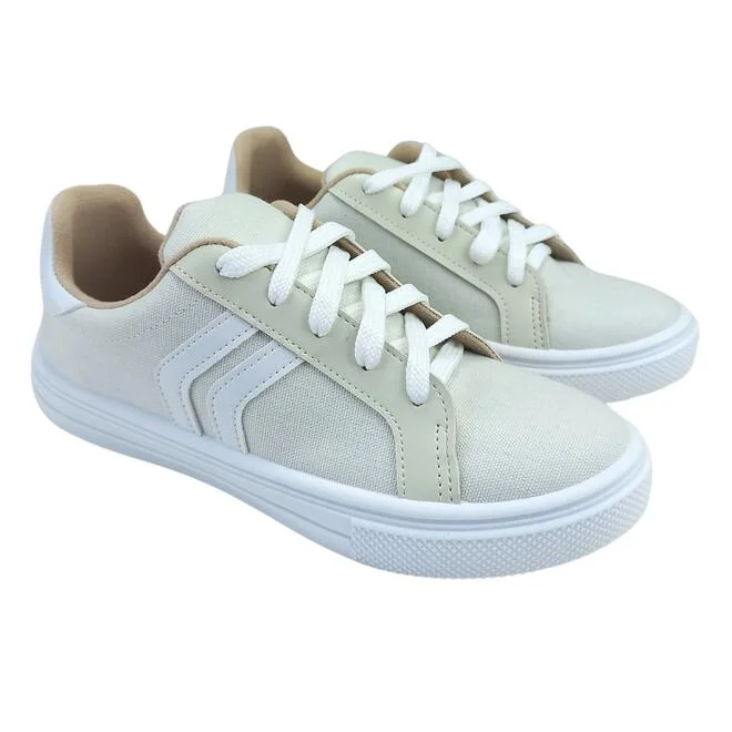 Tênis Moleca Casual Lona/Sider Branco Off Feminino Branco Off 3