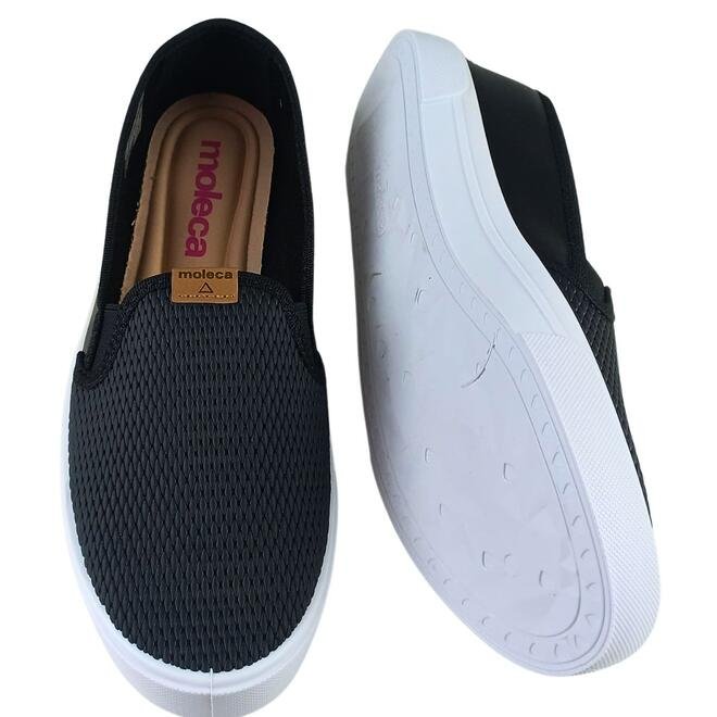 Sapatilha Moleca Napa Sardenha/Tresse Preto Feminina Preto 3