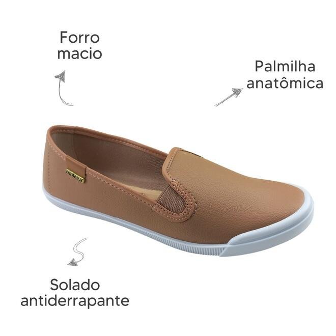 Sapatilha Moleca Napa Floather Nude/Camel Feminina Nude 6