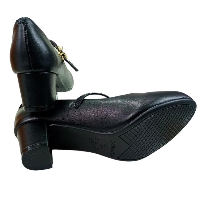 Sapato Beira Rio Salto Grosso Napa Turim Preto Feminino Preto 5