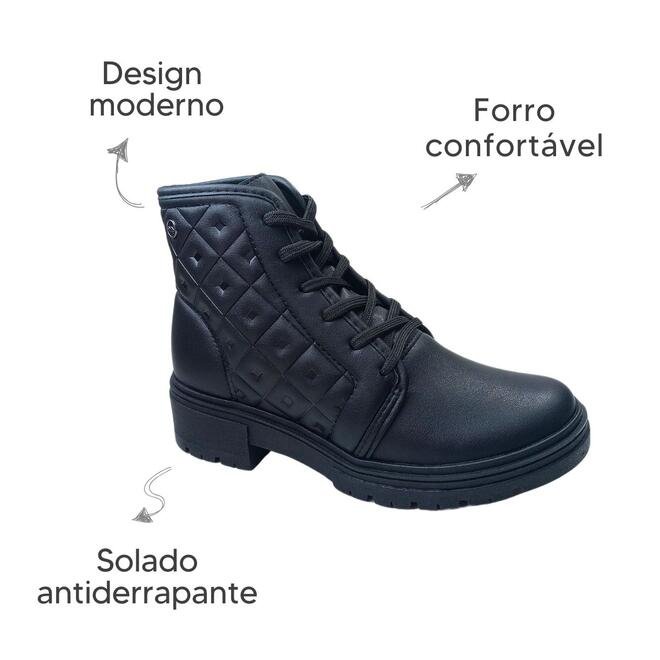Bota Dakota Coturno Almeria Preto Feminina Preto 6