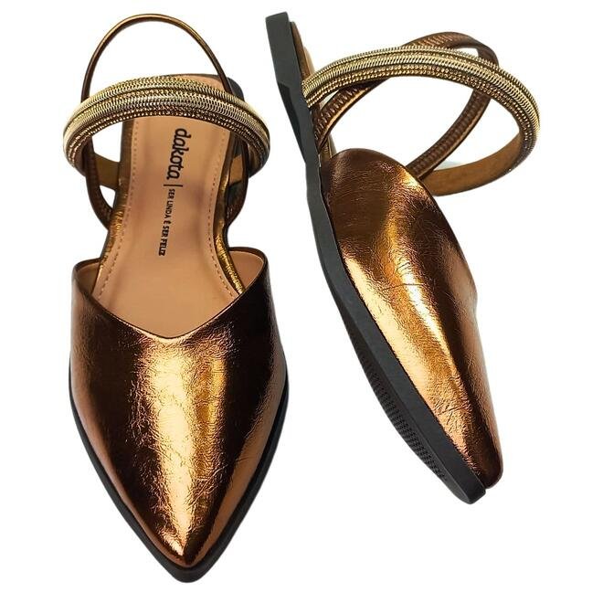 Sapato Dakota Lipka Bronze Tira Mel Feminino Bronze 4