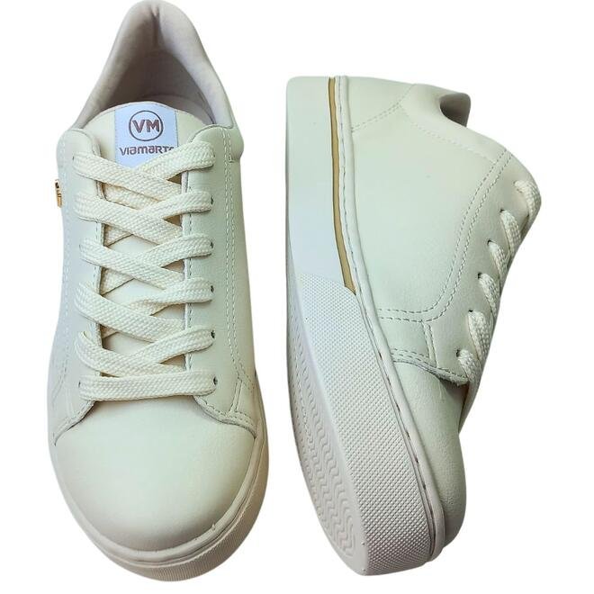 Tênis Via Marte Casual Napa Marfim Feminino Marfim 4