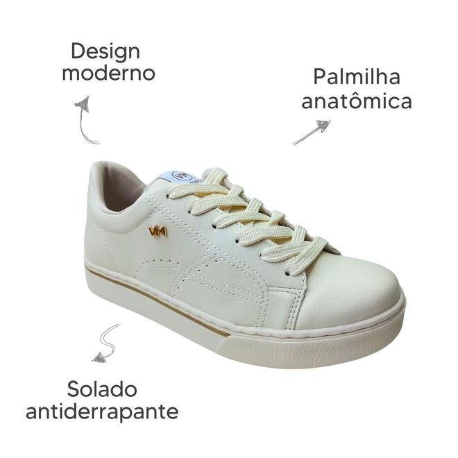Tênis Via Marte Casual Napa Marfim Feminino Marfim 6
