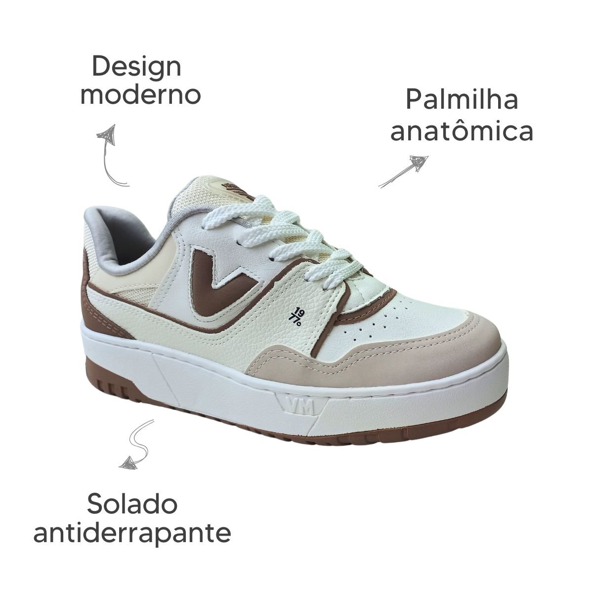 Tênis Via Marte Bege/Milk/Toffee/Marfim Feminino Bege 6