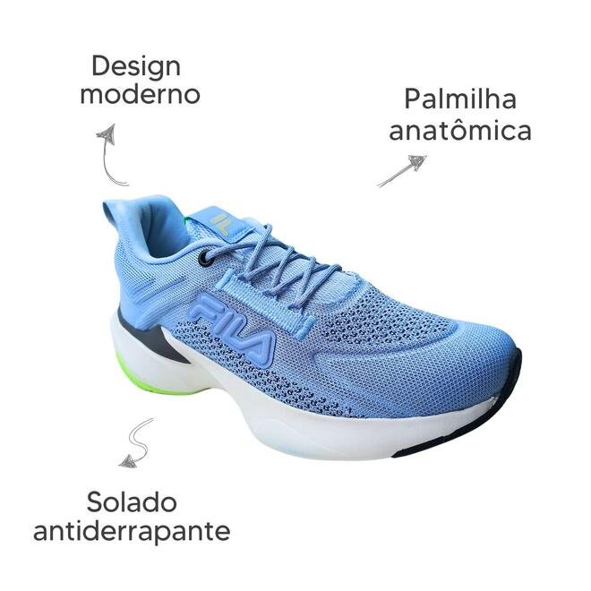 Tênis Fila Master Azul Claro/Prata/Verde Claro Feminino Azul Claro 6