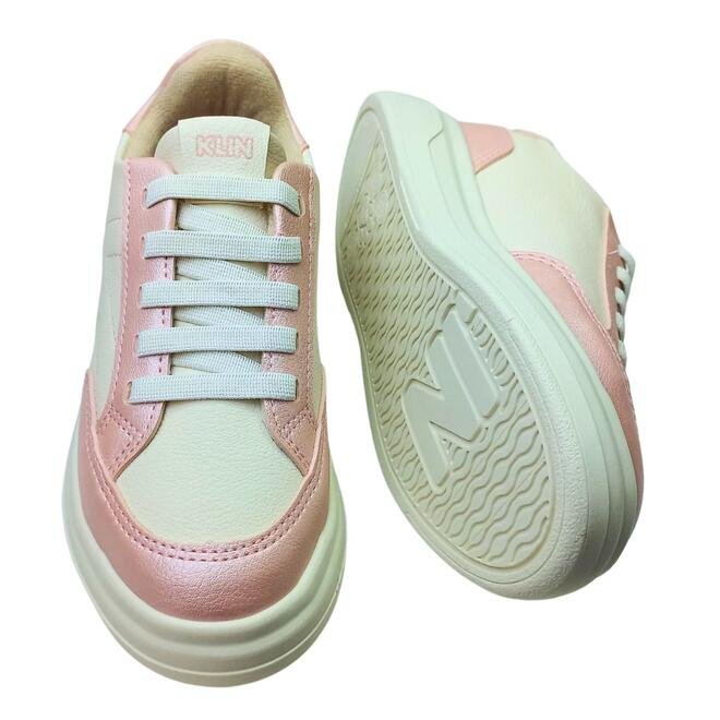 Tênis Klin Capri Mini Off White/Rosa Claro Menina Off White/Rosa 4
