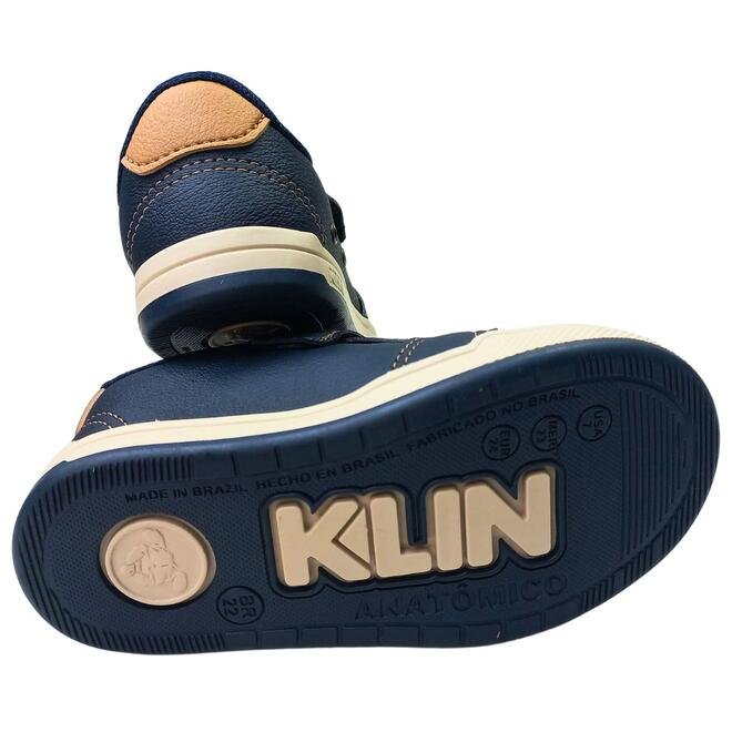 Sapato Klin Flyer Baby Marinho/Capuccino Menino Marinho 5