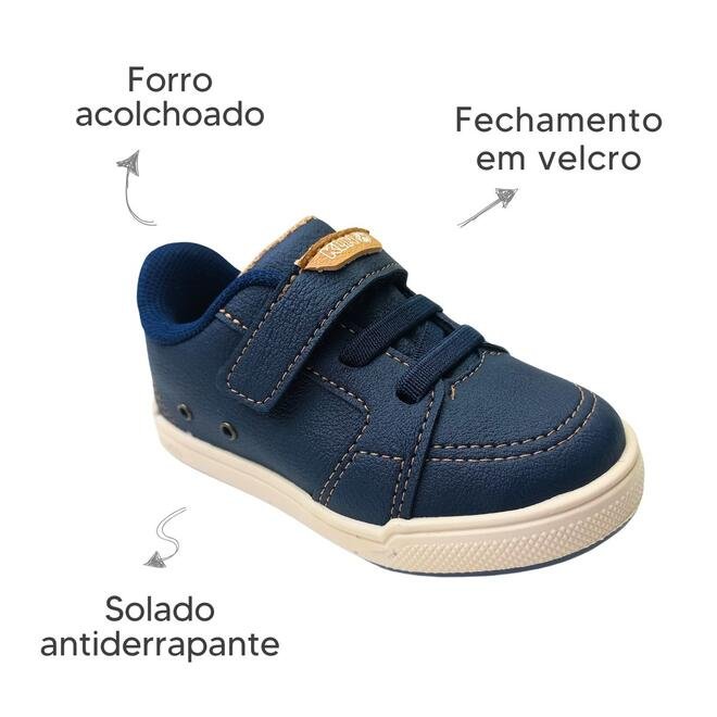 Sapato Klin Flyer Baby Marinho/Capuccino Menino Marinho 6