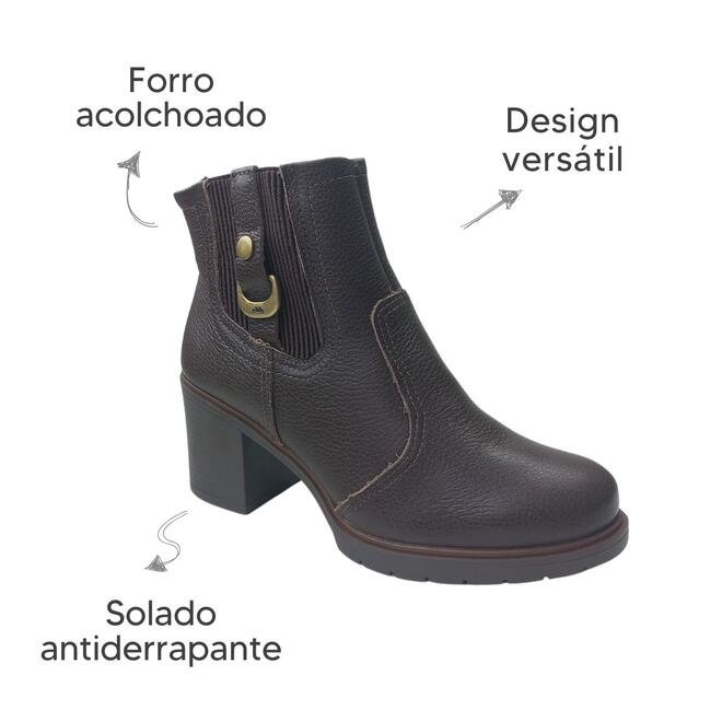 Bota Dakota Cano Curto Harlyn Chocolate Feminina Chocolate 6