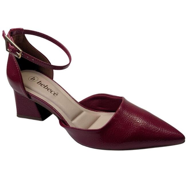 Sapato Canoinha Bebecê Verniz Smash Cherry Feminino Cherry 2