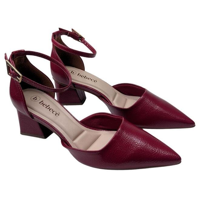Sapato Canoinha Bebecê Verniz Smash Cherry Feminino Cherry 3