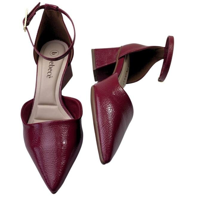 Sapato Canoinha Bebecê Verniz Smash Cherry Feminino Cherry 4