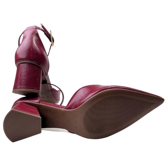 Sapato Canoinha Bebecê Verniz Smash Cherry Feminino Cherry 5