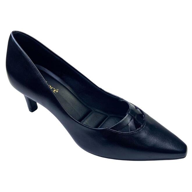 Sapato Scarpin Bebecê Napa Egeu Preto Feminino Preto 2