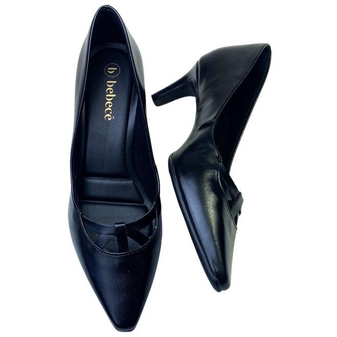 Sapato Scarpin Bebecê Napa Egeu Preto Feminino Preto 4