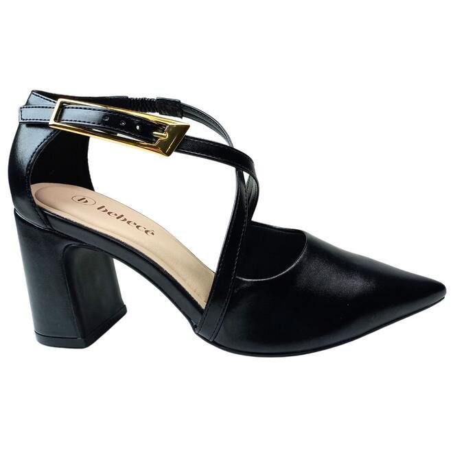Sapato Canoinha Bebecê Napa Egeu Preto Feminino