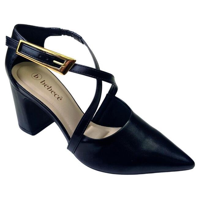 Sapato Canoinha Bebecê Napa Egeu Preto Feminino Preto 2