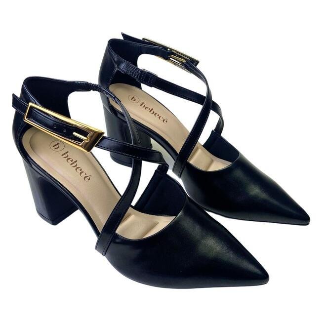 Sapato Canoinha Bebecê Napa Egeu Preto Feminino Preto 3